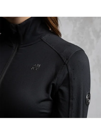 Jersey técnico de media cremallera en negro (Black) para mujer - Anky - imagen 3