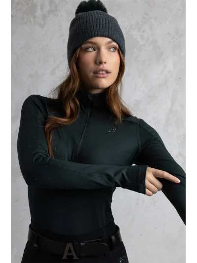 Jersey técnico de media cremallera en verde (Forest River) para mujer - Anky - imagen 4
