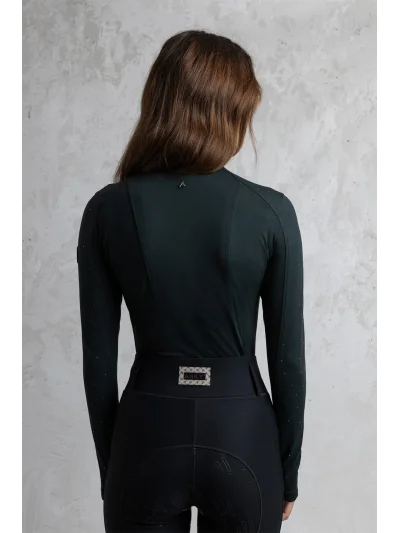 Jersey técnico de media cremallera en verde (Forest River) para mujer - Anky - imagen 3