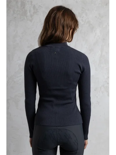 Chaqueta de punto con cremallera en azul marino (Inkwell) para mujer - Anky - imagen 2