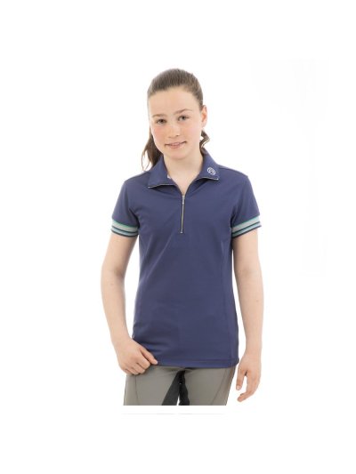 Polo de entrenamiento de manga corta azul marino (dark blue) para niña - Anky