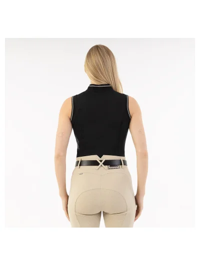 Polo sin mangas negro (Black) para mujer - Anky - imagen 2