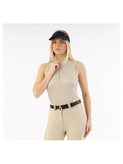 Polo sin mangas beige (Island Fossil) para mujer - Anky