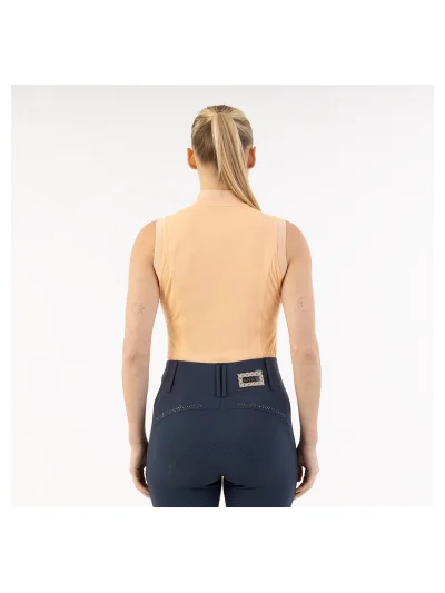 Polo sin mangas melocotón (Peach Fuzz) para mujer - Anky - imagen 2