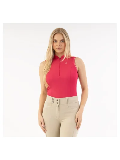 Polo sin mangas fucsia (Innuendo) para mujer - Anky