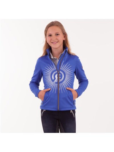 Blue (Blue Marlin) and silver training fleece for girls - Anky