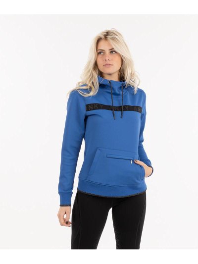 Sudadera técnica azul (deja vu blue) con capucha para mujer - Anky