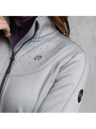 Chaqueta técnica midlayer en gris (Chiseled Stone) para mujer - Anky