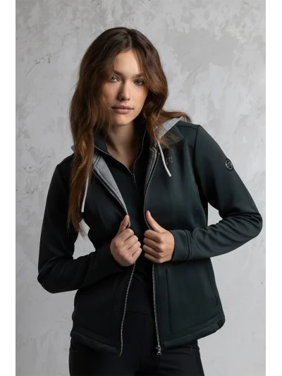 Chaqueta con capucha en verde (Forest River) para mujer - Anky