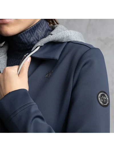 Chaqueta con capucha en azul marino (Inkwell) para mujer - Anky - imagen 3