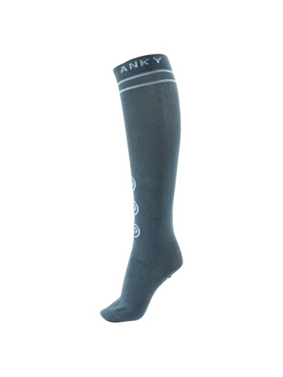 Calcetines técnicos altos azul grisáceo (slate blue) y azul claro - Anky