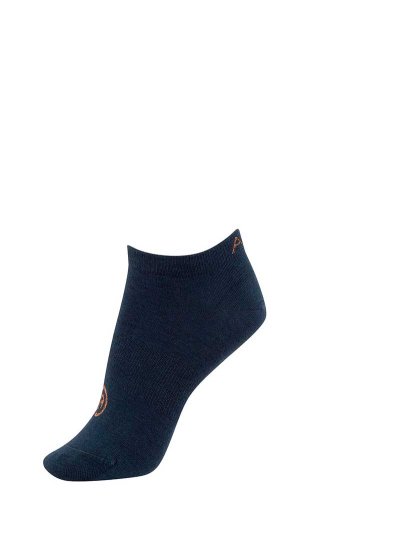 Calcetines tobilleros azul marino (dark navy) con detalles en brillantina cobriza - Anky