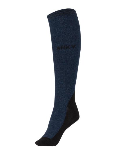 Navy blue technical socks with glitter - Anky
