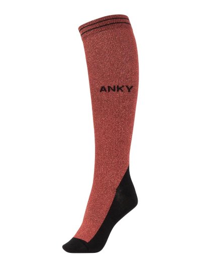 Burgundy technical socks (new maroon) with shine - Anky