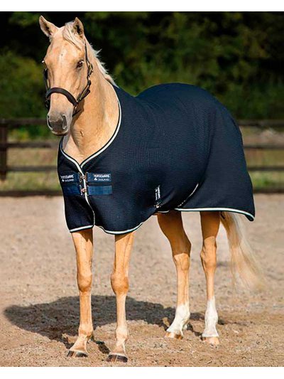 Manta técnica de secado rápido azul marino con sistema Techni Waffle para caballo - Rambo