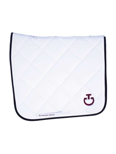 Sudadero de doma blanco con logo en burdeos para pony (C y D) - Cavalleria Toscana