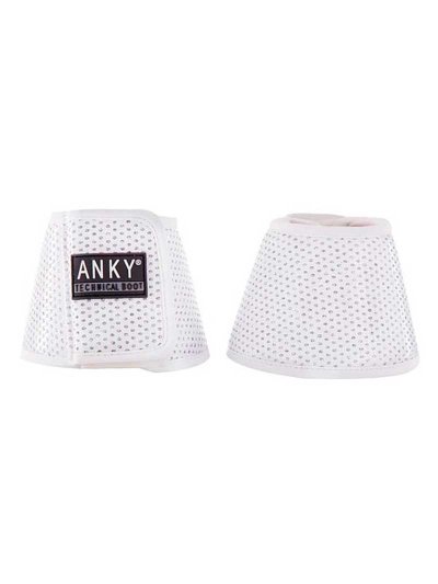 Set of 2 White Overreach Boots with Iridescent Crystal Detailing for Pony - Anky