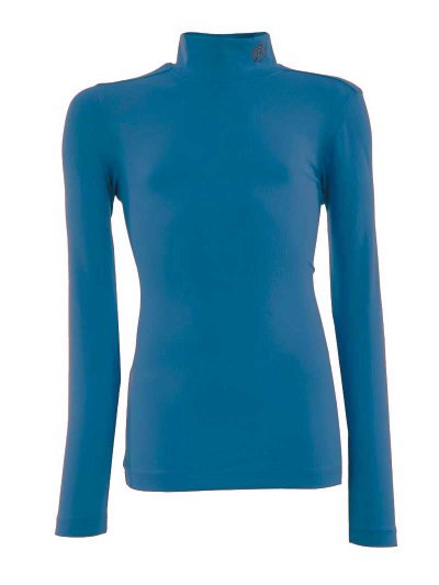 Camiseta técnica de manga larga entrenamiento azul aturquesado para niña - Anky