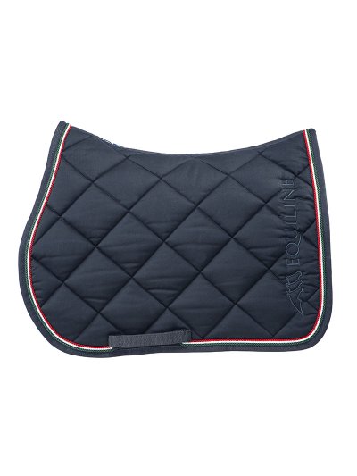 Sudadero de salto azul marino con bordado azul y trenzado Rombo - Equiline