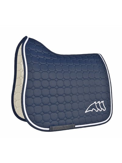 Sudadero de doma azul marino con bordado blanco para caballo (full) Octagon - Equiline
