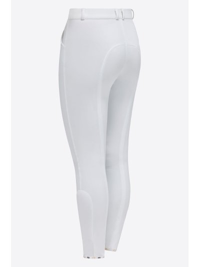 Pantalones de montar blancos junior unisex de tejido bonded con grip en rodilla - RG - imagen 2