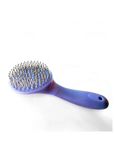 Peigne violet pour crinière et queue rond - Zaldi