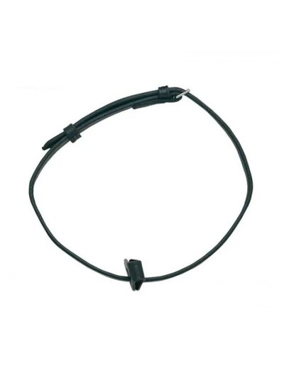 Cierrabocas de cuero negro de 70 cm de largo para caballo - Zaldi
