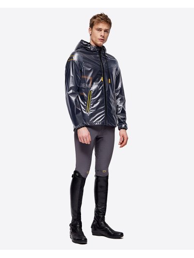 Imperméable gris semi-transparent à capuche unisexe - RG