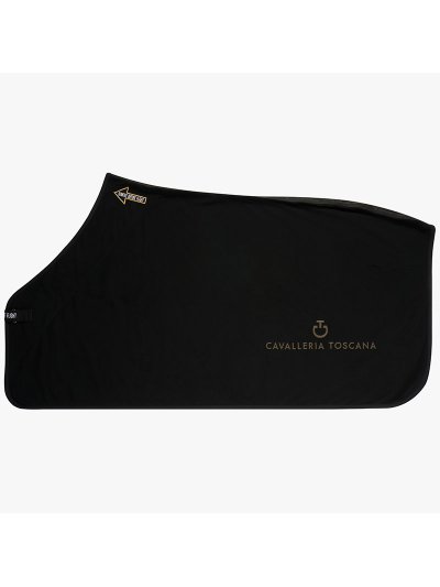 Manta polar negra con detalles en dorado Revo - Cavalleria Toscana