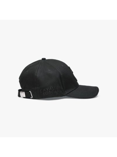Gorra negra con logos bordados negros - Cavalleria Toscana - imagen 2