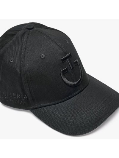 Gorra negra con logos bordados negros - Cavalleria Toscana - imagen 3