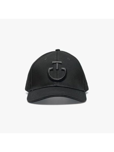 Gorra negra con logos bordados negros - Cavalleria Toscana