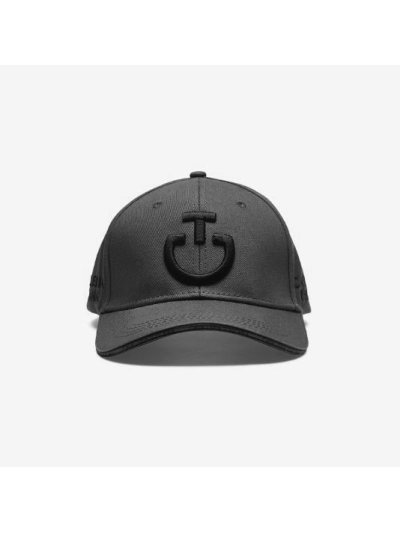 Gorra gris con logos bordados negros - Cavalleria Toscana