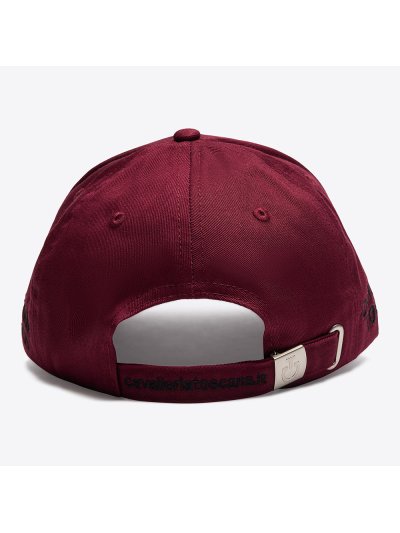 Gorra burdeos con logotipo bordado en negro - Cavalleria Toscana - imagen 3