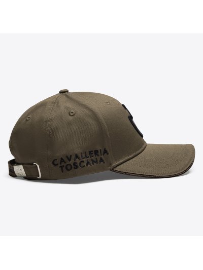 Gorra verde nogal con logotipo bordado en negro - Cavalleria Toscana - imagen 2