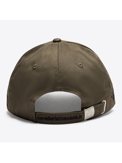 Gorra verde nogal con logotipo bordado en negro - Cavalleria Toscana - imagen 3