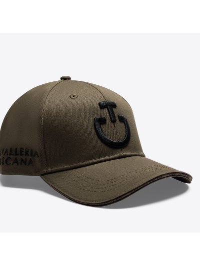 Gorra verde nogal con logotipo bordado en negro - Cavalleria Toscana - imagen 4