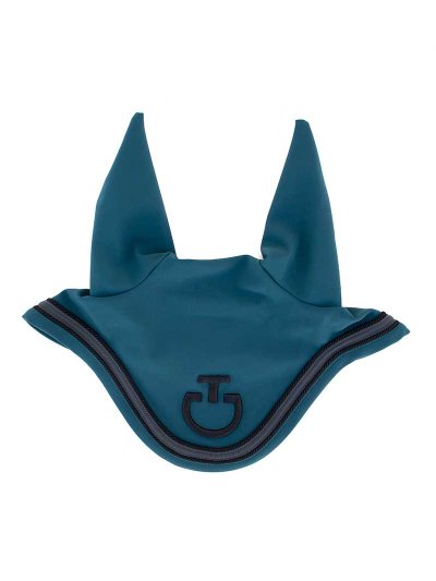 Greenish blue, dark gray and black earmuffs with rigid ears for horses - Cavalleria Toscana