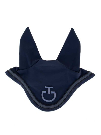 Navy blue and dark gray earmuffs with rigid ears for horse and pony - Cavalleria Toscana