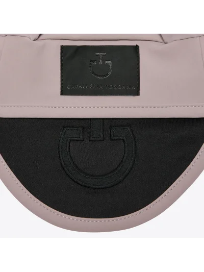 Orejeras de tejido ligero rosa palo (Cipria) con logo bordado para caballo - Cavalleria Toscana - imagen 3