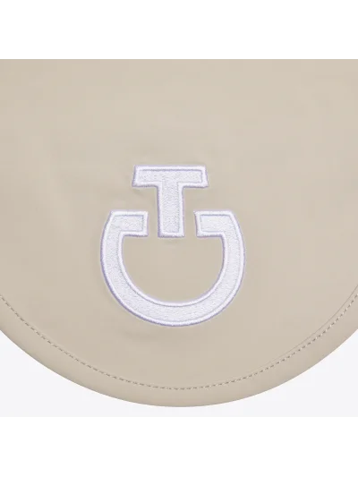 Orejeras de tejido ligero beige (Rainy Day) con logo bordado para caballo - Cavalleria Toscana - imagen 2