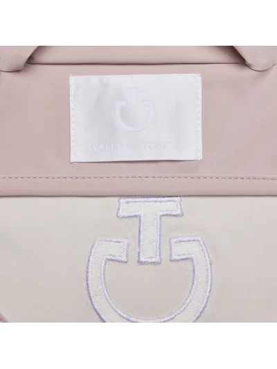 Bonnet en jersey léger rose clair (Violet Ice) avec logo brodé pour cheval - Cavalleria Toscana - imagen 3