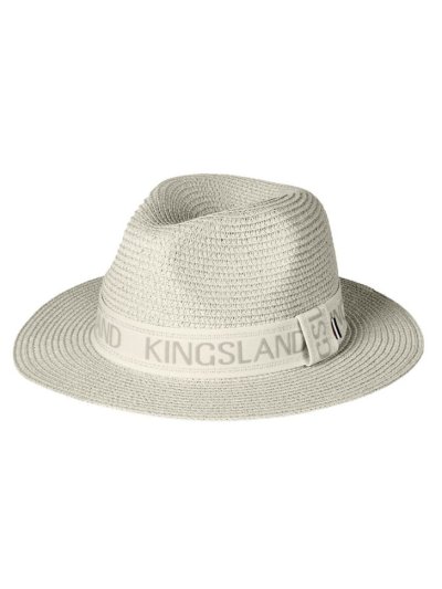 Sombrero de paja beige claro con detalles dorados para mujer-KLNikita - Kingsland