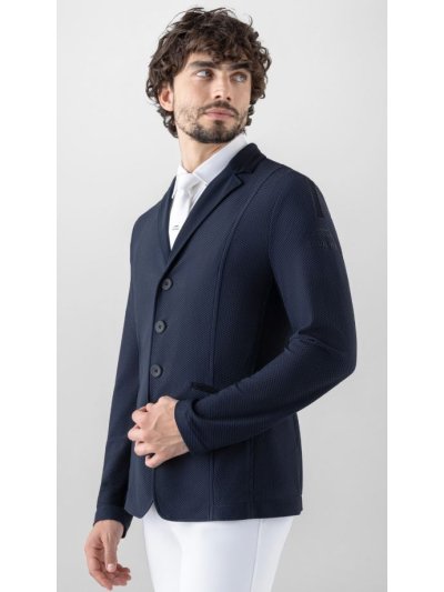 Americana de competición de malla azul marino para hombre Crokirk - Equiline
