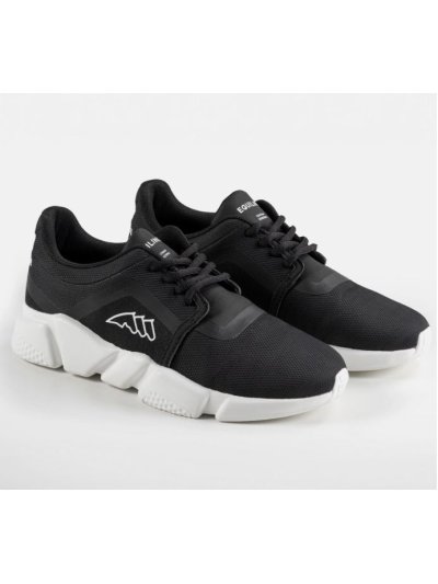 Zapatillas deportivas negras con la suela en blanco para mujer - Equiline