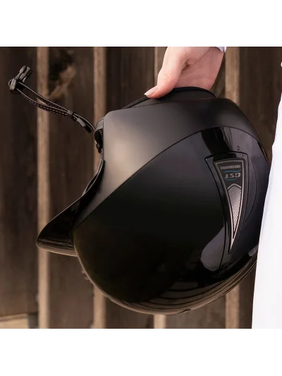 Casco de equitación negro brillante con visera ancha Vita GST - Veredus - imagen 3