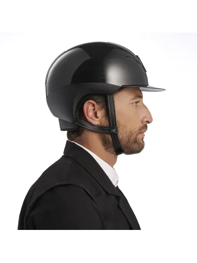 Casco de equitación negro brillante con visera tradicional Vita GST - Veredus - imagen 2