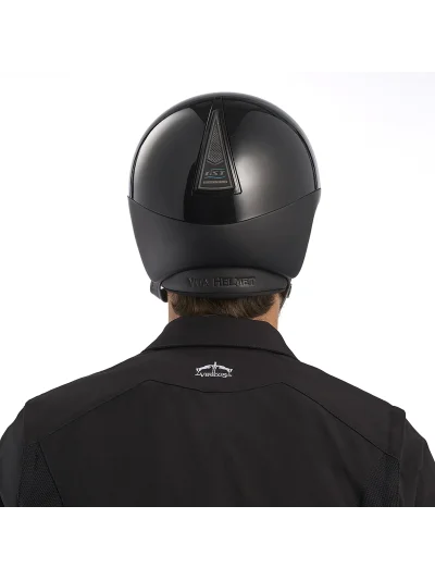Casco de equitación negro brillante con visera tradicional Vita GST - Veredus - imagen 3