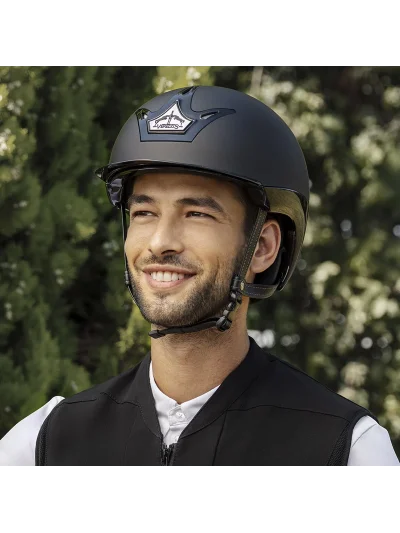 Casco de equitación negro mate con visera brillante Vita GST - Veredus - imagen 4