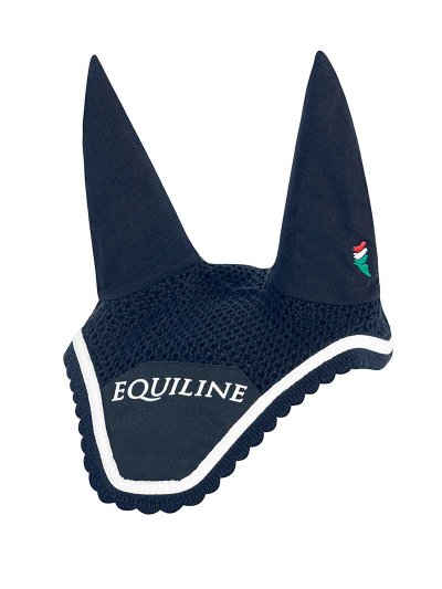 Navy blue earmuffs with elastic ears for horses (full) Chirillc - Equiline
